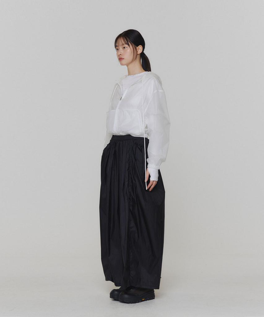 Amomento Layered Shirring Skirt_Black