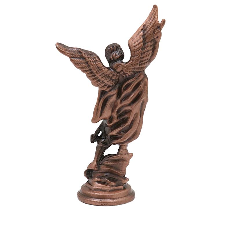 1Pc Crafts For Home Room Tabletop Desktop Christian Saint Michael Figurinethe Archangel Defeating Satan Guardian Statues