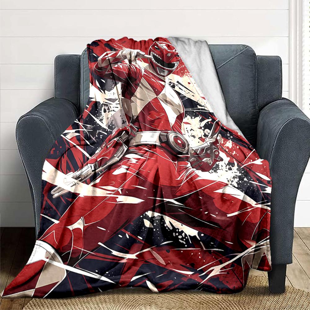 1Pc Power Rangers Teamup Blanket For Couch Bed Plush Cozy Fuzzy Blanket Super Soft Warm Blankets For Fall And Winter 0918261