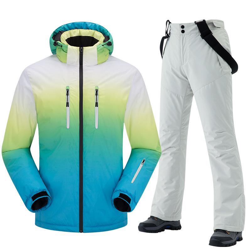 2024 Unisex Fleece-Lined Ski Suit: Thickened Cotton Jacket & Pants Set