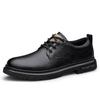 Men's Genuine Leather Casual Dress Shoes - Soft Sole, Non-Slip, Wear-Resistant, Versatile Low-Top Lace-Up Design