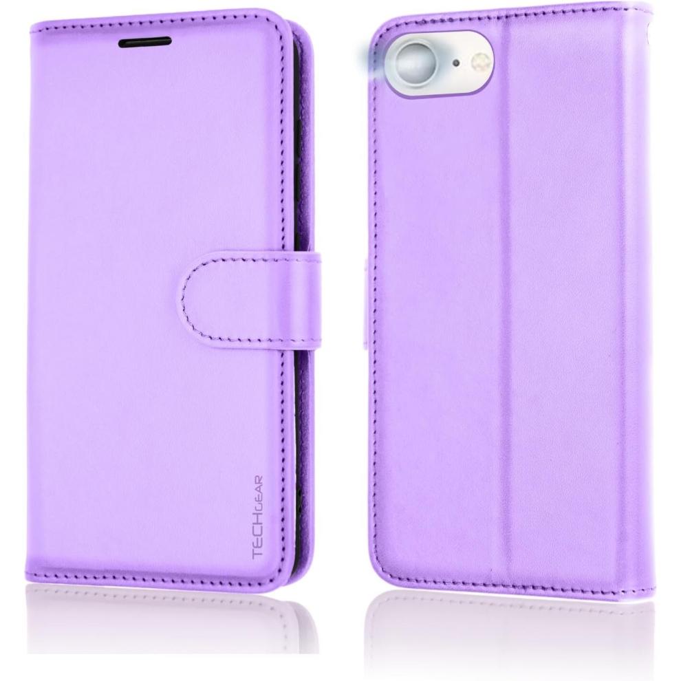 iPhone SE 2022 5G / 2020, iPhone 8/7/6 Leather Wallet Case, Flip Case Cover, Card Holder, Stand, Wrist Strap - PU Leather, Magnetic Closure Case