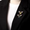 Elegant Glass Bee Brooch: Retro Corsage and Pin for Clothing Accessories