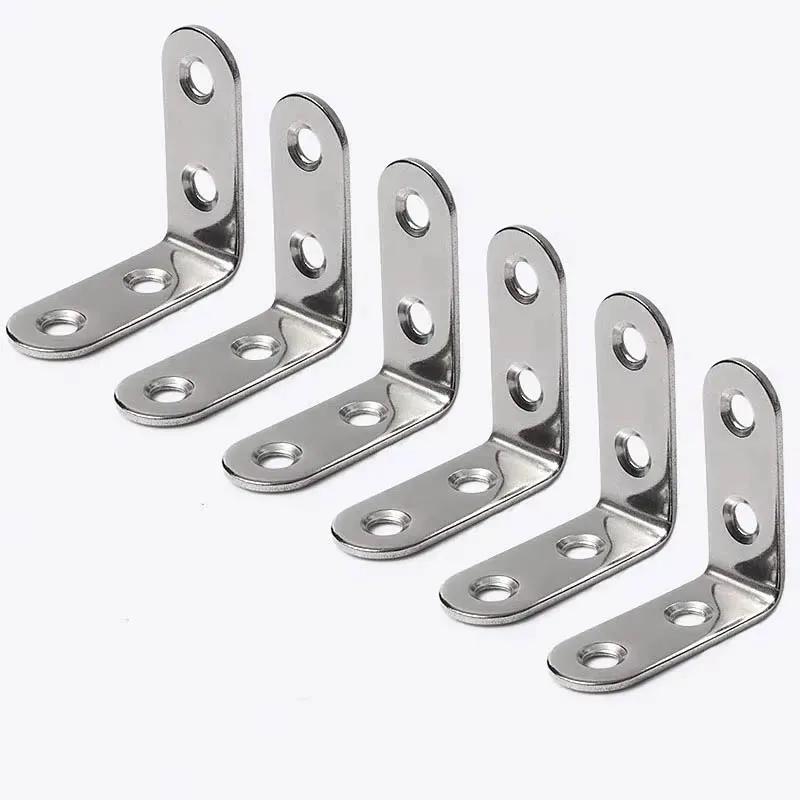 10PCS 90 Degree Angle Corner Brackets Stainless Steel Corner Brace Fastener Wall Brackets Hanger for Shelves,Table,Chair