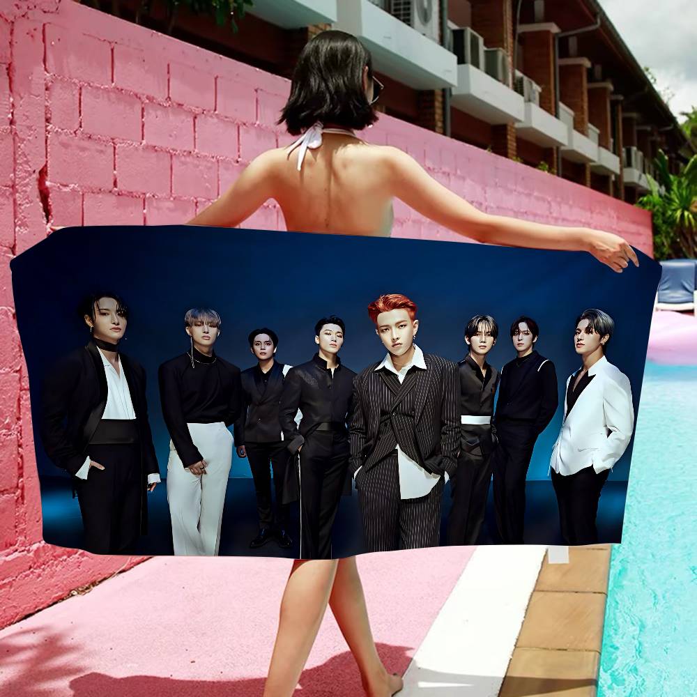 Korean Pop A-ATEEZ Big Microfiber Beach Towels Quick Dry Towel Sand Beach Towels Pool Towel For Travel Swim Pool Yoga