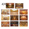 Thanksgiving Backdrop Banner 70 x 45 Inch Fall Pumpkin Backdrop, Autumn Harvest Gnome Polyester Photo Booth Props Scarecrow Photography Background,