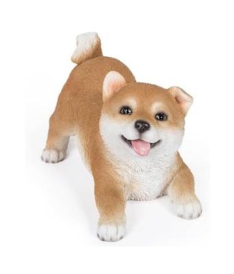 Ubia Happy Shiba Inu 15 x 8,3 x 9 cm Boneco Estatueta Ornamento Animal Decoração de Jardim Cão H18475-1