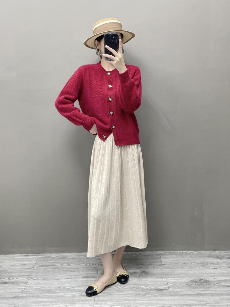 Women's Cashmere Knitwear: Loose Cardigan for Autumn-Winter