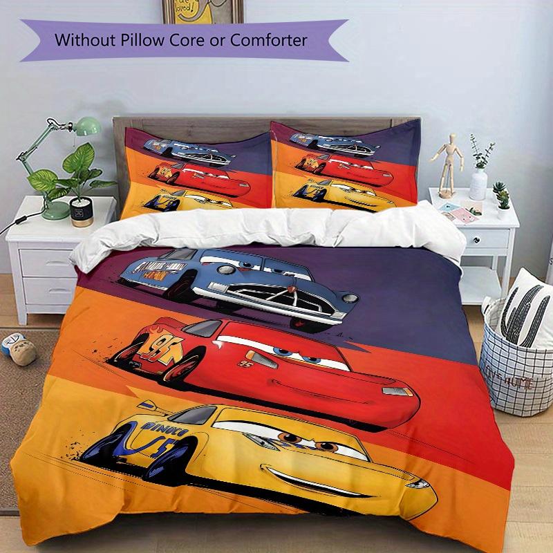3pcs set Cars Racing1pc of quilt cover+2pcs of pillowcase, no core, print bedding, All Seasons Bedroom Setting094