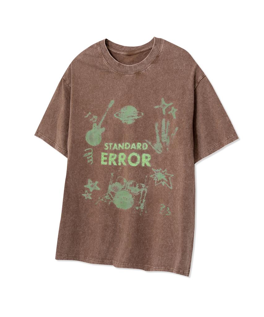 STANDARDERROR 87-Stan258 Sound Wave Pigment Short Sleeve T-Shirt (4 Colors)