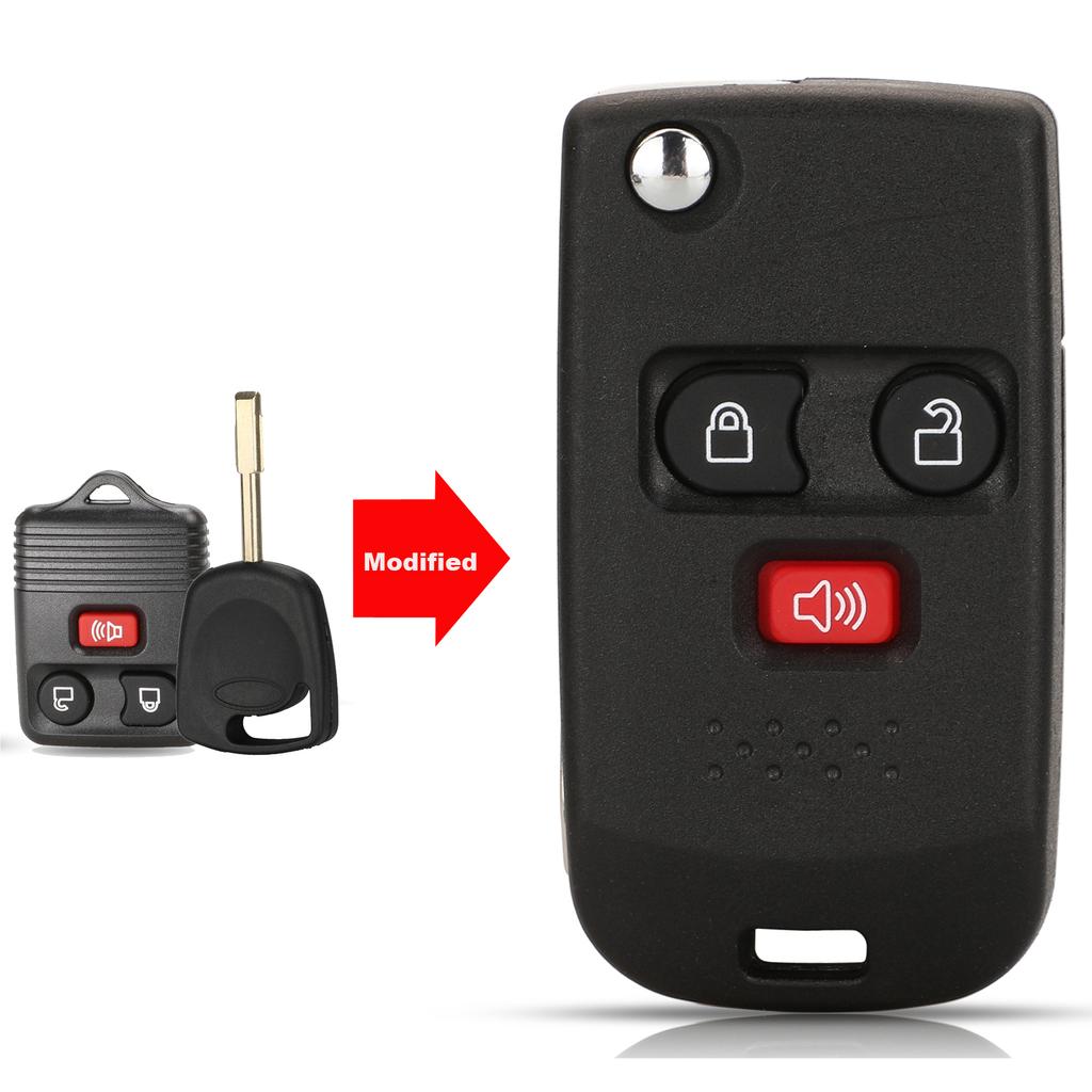 Jingyuqin Modified Remote Folding Flip Key Cover Case For Ford Crown Victoria Escape ExpeditionExplorer Sport FO21 Blade