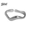 One-piece Open Ring Women Finger V-Shaped Curved Geometric Adjustable Fit