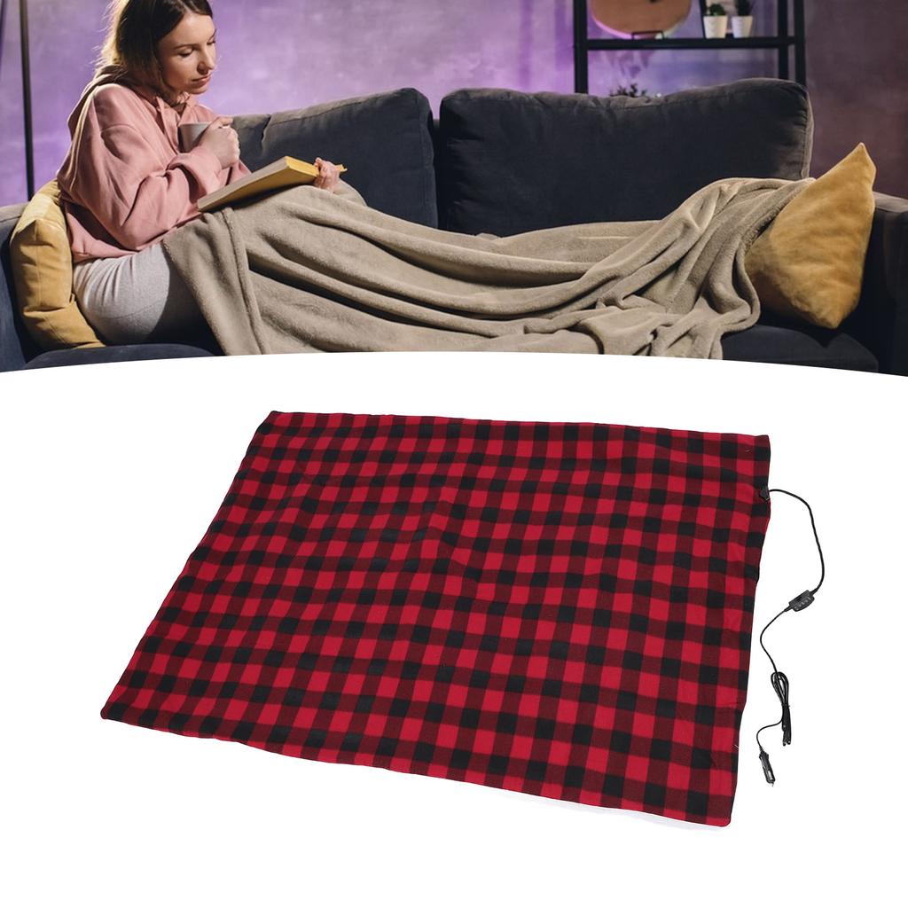 Heated Blanket Electric Throw 12V Soft Cotton Heating Blanket for Keeping Warm In Home Office