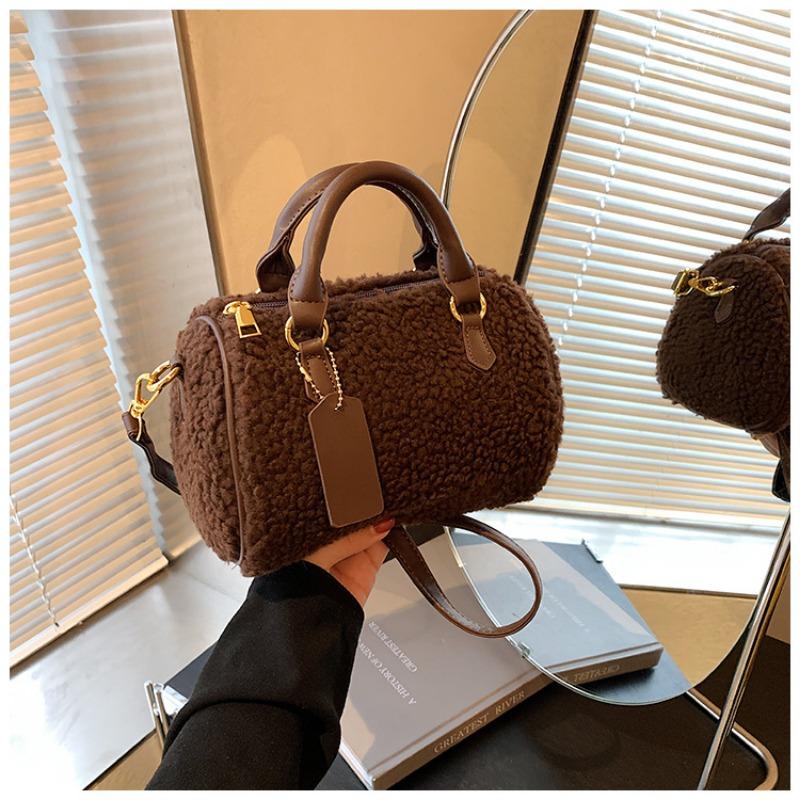 Herbst und Winter neue Nischentasche Damen Plüsch Kissen Tasche lässige tragbare Schulter Messenger Bag