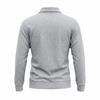 Sudadera con cuello polo de manga larga holgada retro casual para hombre