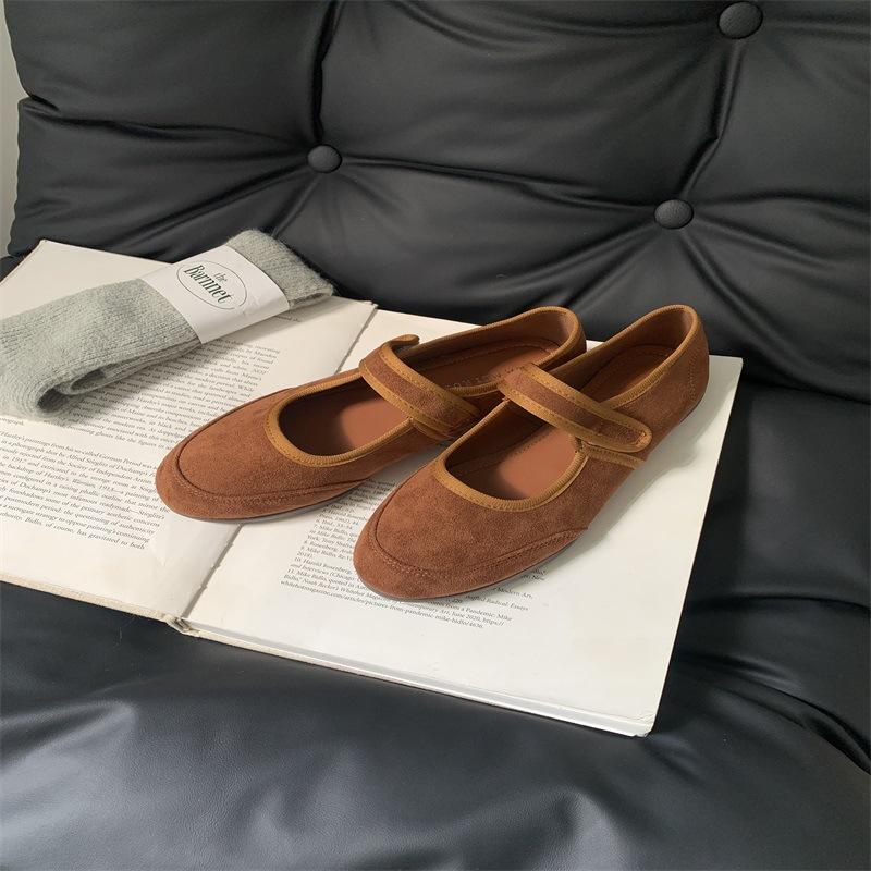 Women s Round Toe Flat Spring Pumps - Fashionable Footwear 35