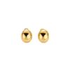 Wind Oval Hollow Jelly Bean S925 Silver Needle Earrings Earrings Fashion Commuter Versatile Earrings Women