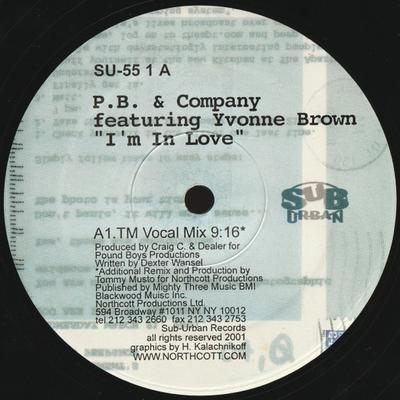 12inch Record P.B. & COMPANY, YVONNE BROWN - I'm In Love SU551 Sub-urban 2001 US Dance & Electronica Used