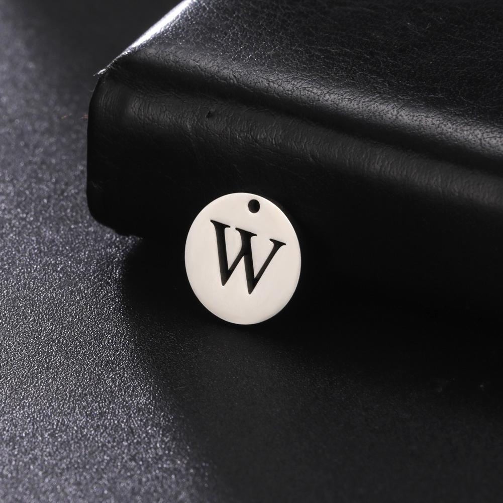 Teamer 10pcs A-Z 26 Letters Stainless Steel Charms for Jewelry Making Initial Alphabet Charms Pendant for Bracelet Necklace DIY