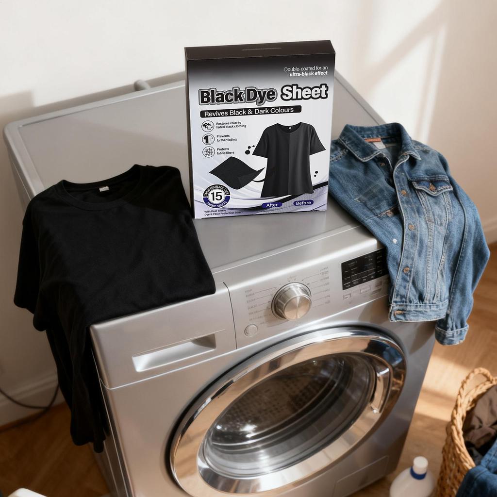 15 Pieces Black Clothes Dye Clothing Restorer Laundry Black Sheets For Fabric Care Garment Restoration Washing Clothes Washer