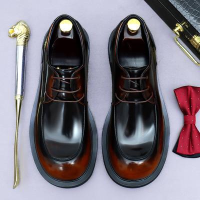 Modne męskie buty ślubne 2025 Oryginalne skórzane męskie buty wizytowe Nowe męskie stylowe buty Coiffeur z okrągłym noskiem Męskie casualowe buty typu oksford