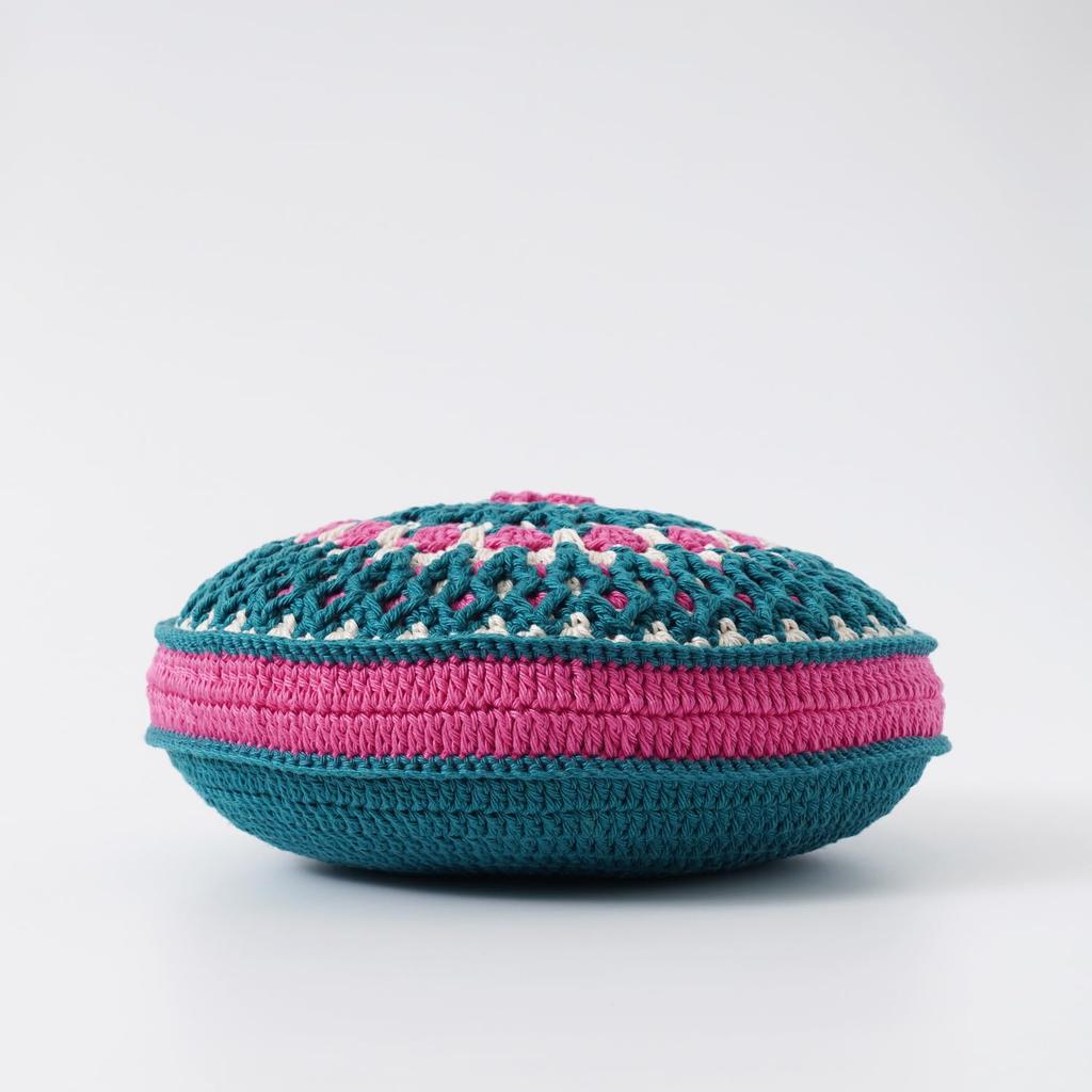 Raw wool itohenlab knitting kit Moroccan style cushion cover #10-10