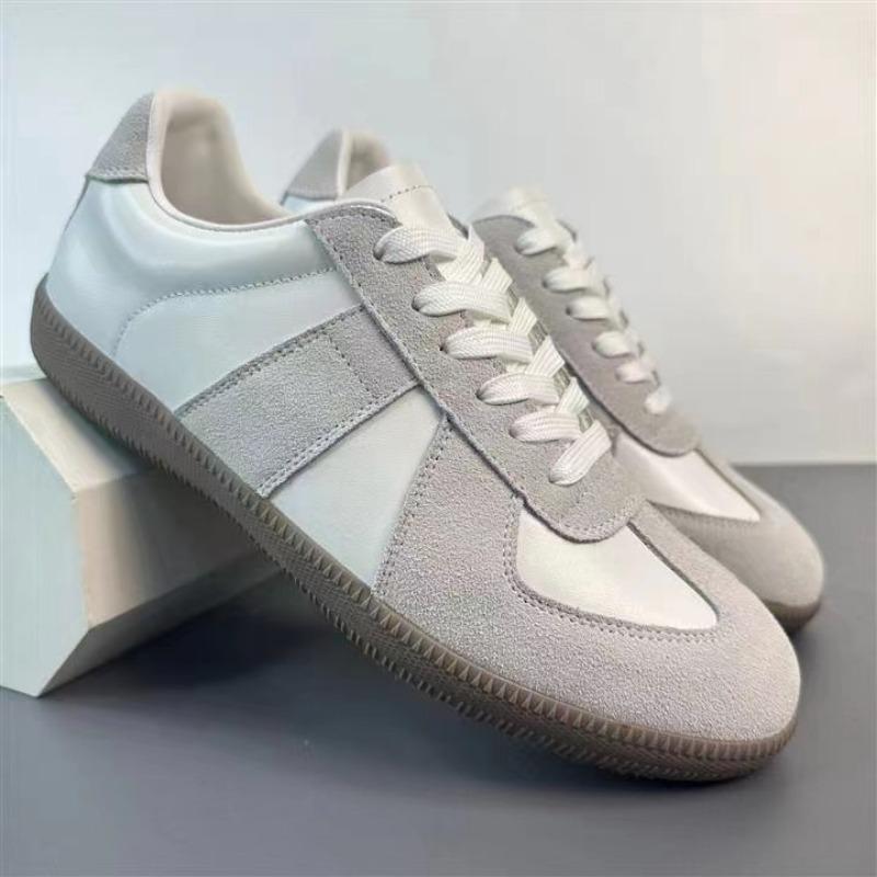 Men S Genuine Leather Thick Sole Low Top Casual Sneakers
