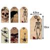 12pcs Vintage Halloween Packing Tags Single Side Pendant Tag Halloween Paper Hanging Tag  Holidays