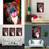 Modern Animal Canvas Wall Art With Spray Painting For Living Room Decor
