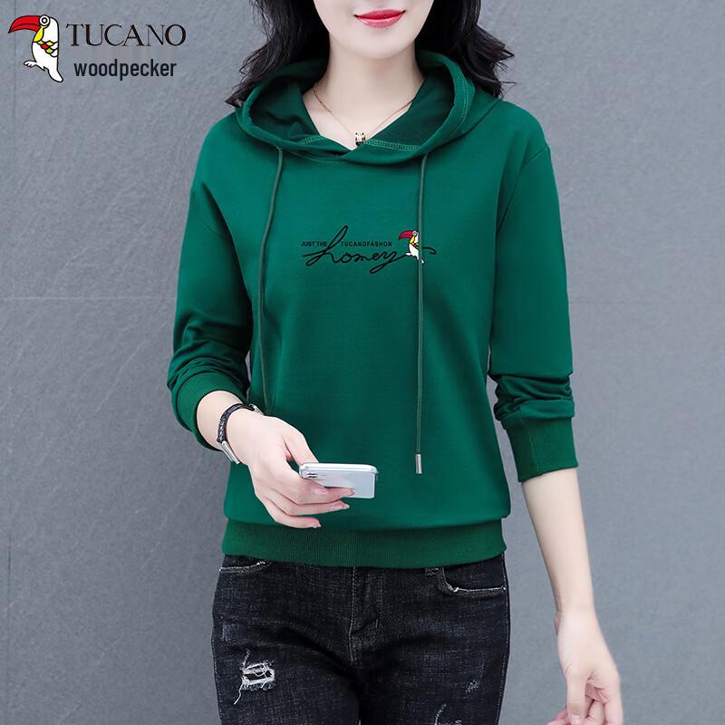 Woodpecker Women s Hooded Long-Sleeve Sweatshirt L