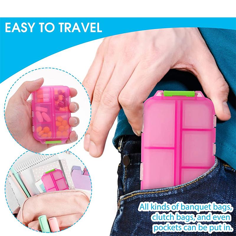 1Pcs Moisture Proof Pill Organizer Portable Medicine Vitamin Holder Box For Daily Use Pocket Purse Pill Case