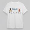 Women's Oversize Trend T-Shirt Firefly Dragonfly Termite Insect Illustration Tee