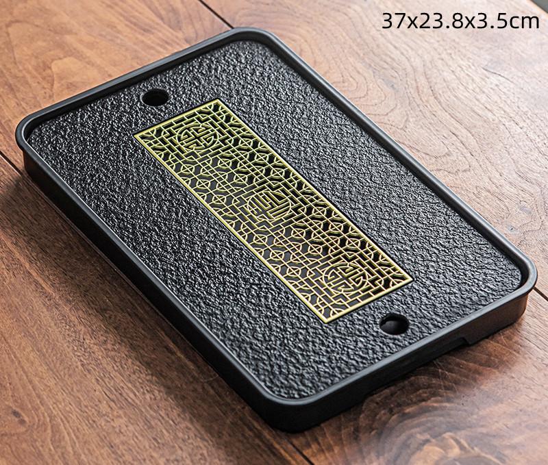 

37x23.8x3.5 см легкий роскошный поднос для чайного столика, высококачественный китайский поднос для чая, чайный сервиз, доска для дренажа, хранения воды, чайная доска