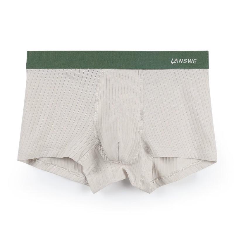 Langsha Men's 10A Antibacterial Anti-Mite Cotton Boxer Briefs (4-Pack)