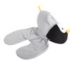 2 in 1 Verformbares U-förmiges Reisekissen für Erwachsene/Kinder Pinguine, Katze, Tierform, Reisekissen, Plüschtier, Nackenkissen