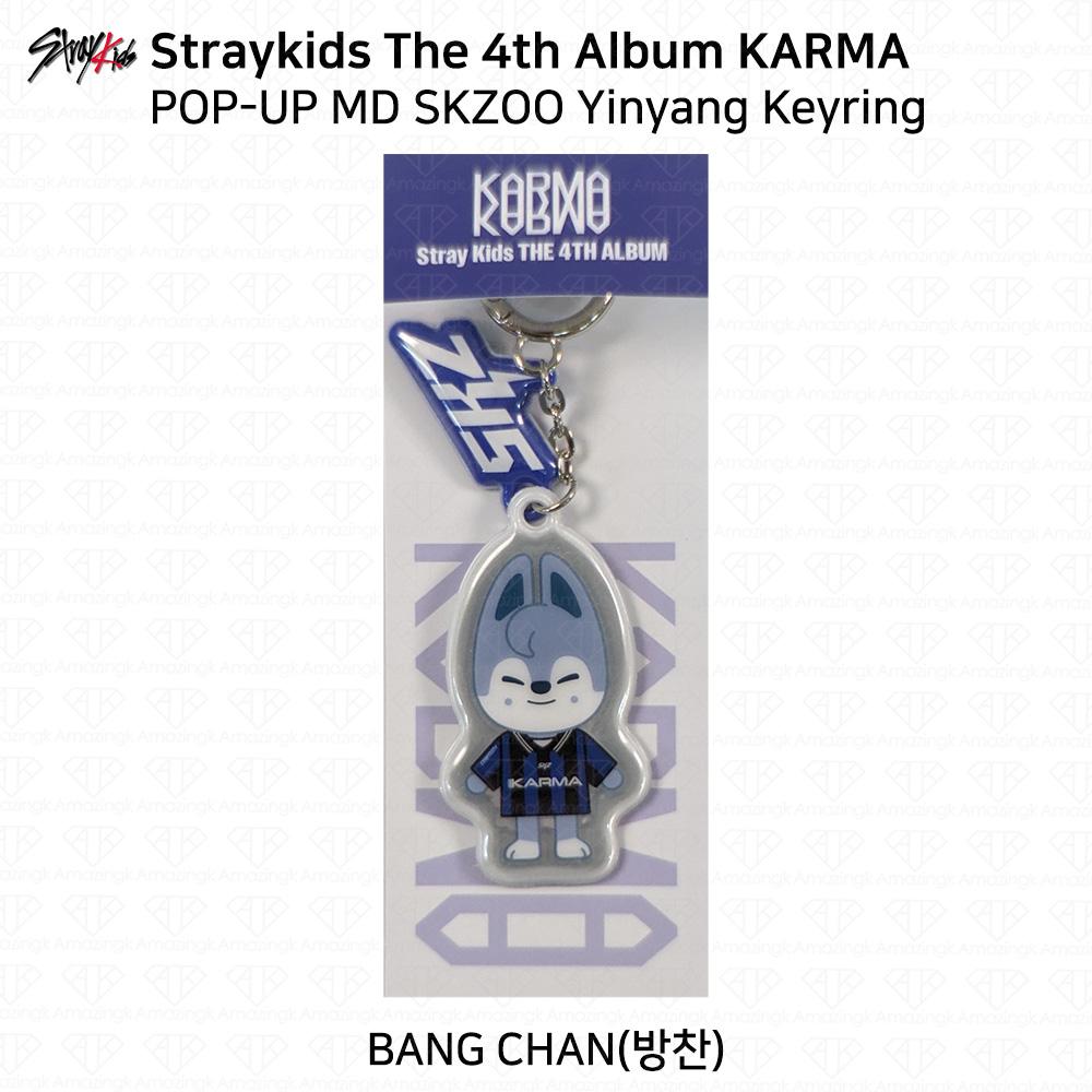 Stray Kids Das 4. Album Karma POP-UP MD Tastenkappe Yinyang Schlüsselanhänger Outfit-Set