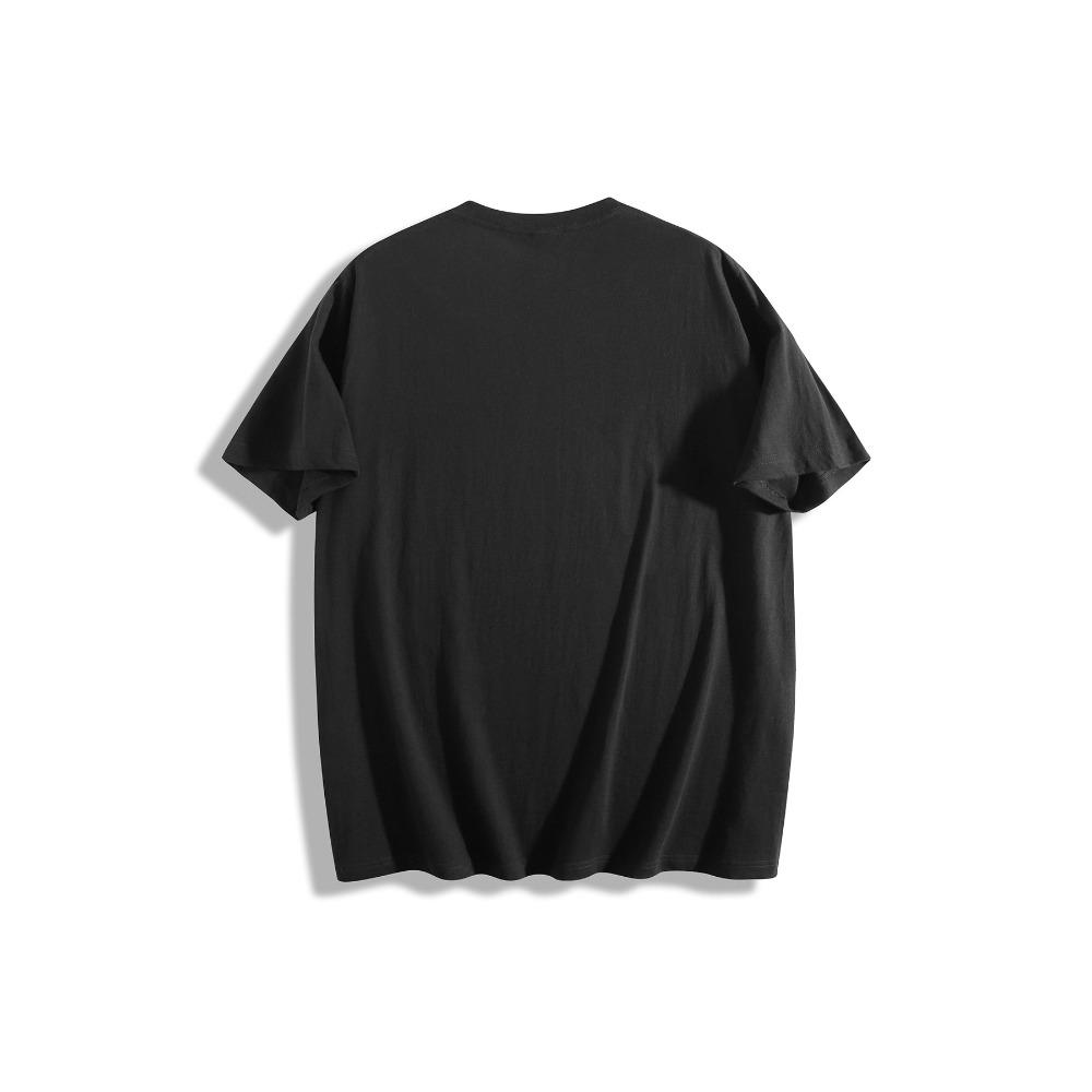 European sizes Men's Plus Size Black T-Shirt with Bold DEEZ Graphic & Walnut Nut Design - Breathable Short Sleeve Round Neck Casual Top