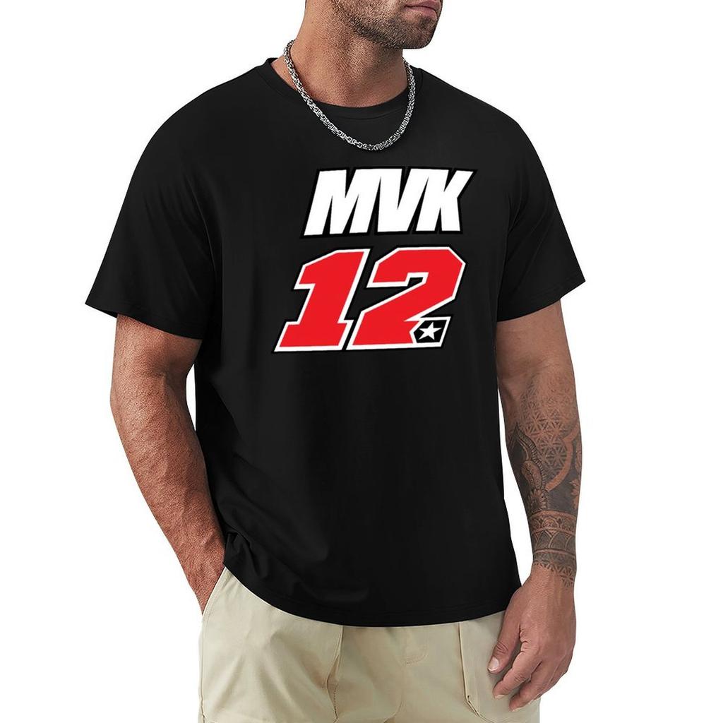Maverick Viales MVK 12 T-Shirt Lässiger Street Style Kurzarm-T-Shirt