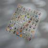 Xiaohongshu Cute SpongeBob & Patrick Star 5D Embossed Nail & Journal Stickers