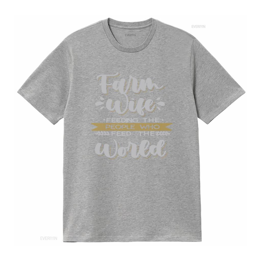Farm Wife T Shirt Farmer Mom Feeding The People vintage Washed Stylish Casual Breathable designer clothes graphic Soft homme