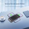 15W Foldable Dual-Coil Desktop Wireless Charger with Heat Dissipation, Customizable Logo
