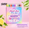Dual Tip Nail Art Tools 12Pcs Markers for Girls, 12 Colors Markers, Broad & Fine Creative Beauty Crafts Kids Polish Pens, Quick Dry DIY Manicure