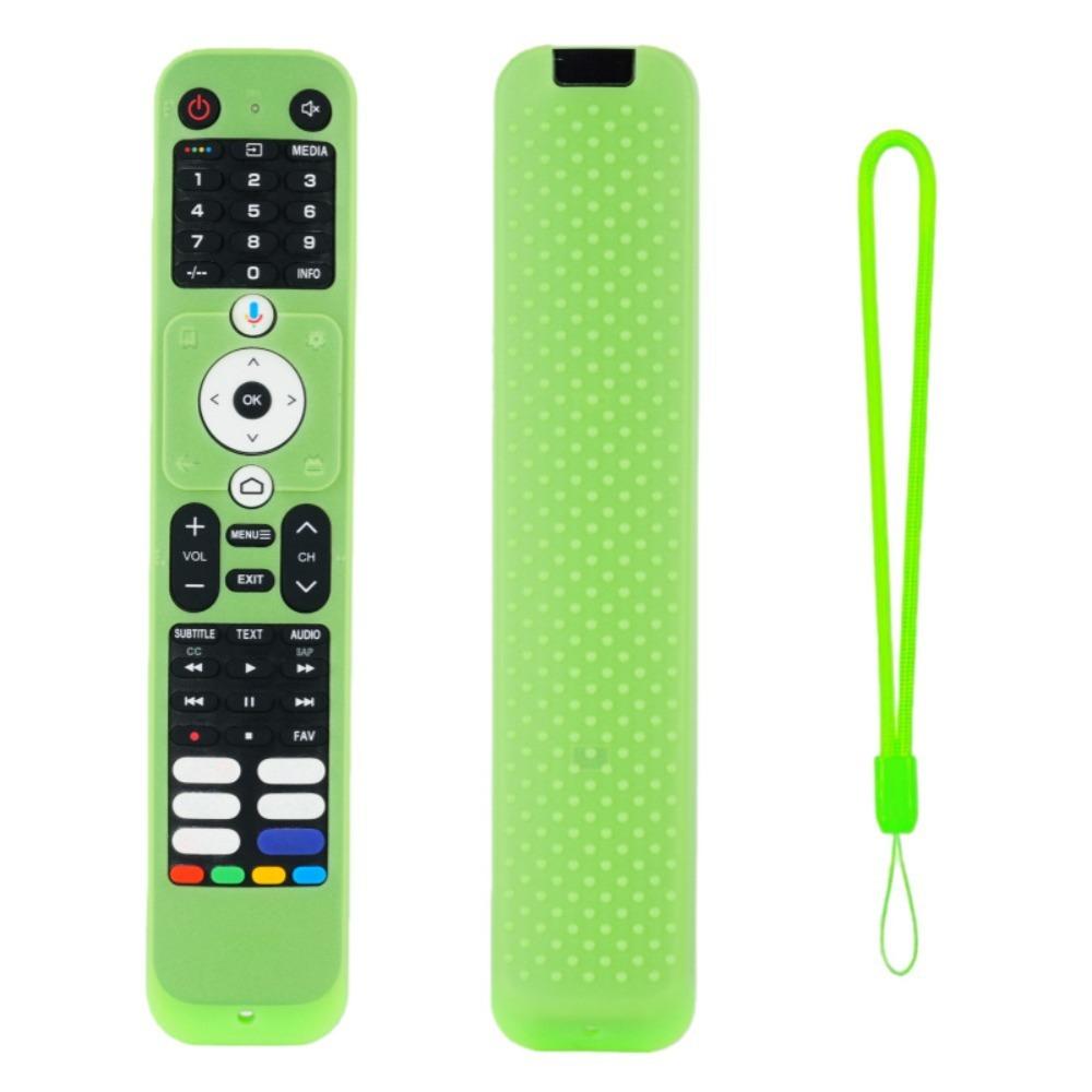 Silicone Protective Case Shockproof with Lanyard Remote Controller Cover Protector for Haier Smart TV Remote Control HTR-U32