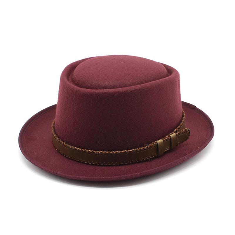 Westernový cylindr Vlněný cylindr Muži a ženy Cestovní outdoorový klobouk Zimní gentlemanský klobouk