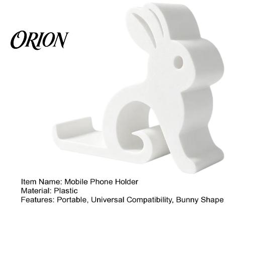 Universal Smartphone Holder Cute Rabbit Phone Holder, 3D Printed Cell Stand, Bunny Creative Plastic Dock Shape Mobile Hands-Free Desktop Mount