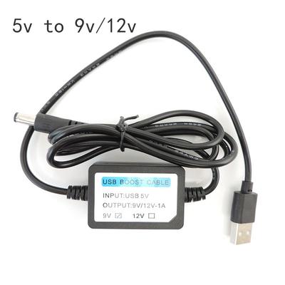 Złącze USB typu A męskie Power Boost Kabel 5V do 9V/12V 1A 5,5 x 2,5 mm Moduł konwertera Step UP Przewód ładowarki do powerbanku