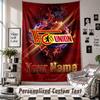 Wall Hanging Tapestry With Custom Name & Text, Union Berlin FC Decorative Tapestry For Bedroom