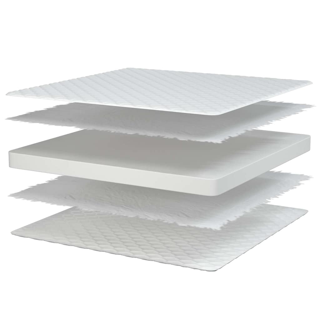 Memory Foam Mattress 80 x 200 x 17 cm Soft White