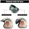 Universal 3-snap Retro Helmet Visor Windproof Sun Half Face Motorcycle Helmets Visor, Flip Up Visor Lens