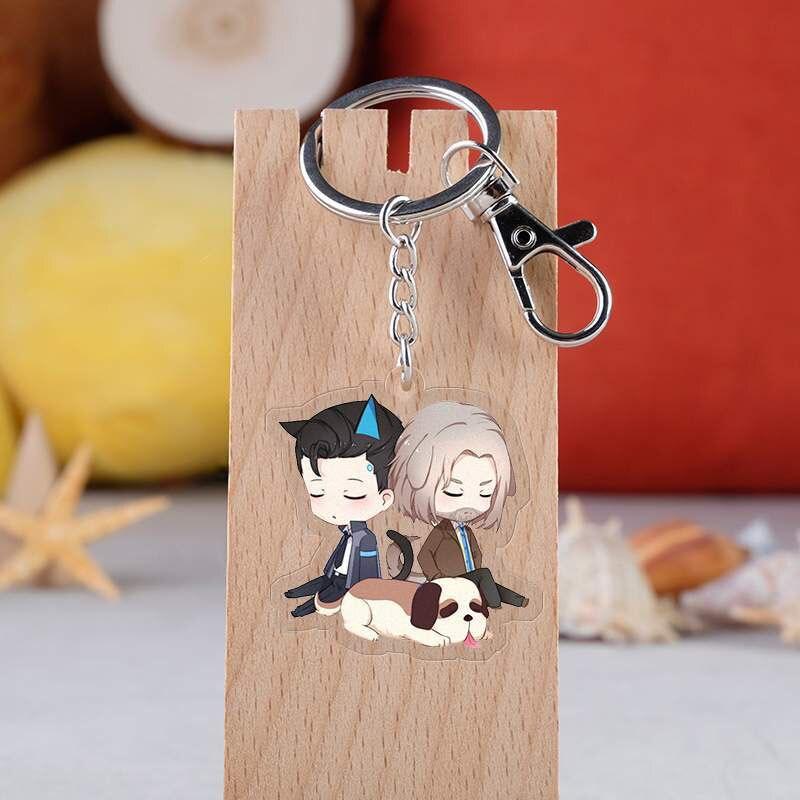 Anime Acrylic Double Side Keychain Cosplay Connor Pendant Keyring